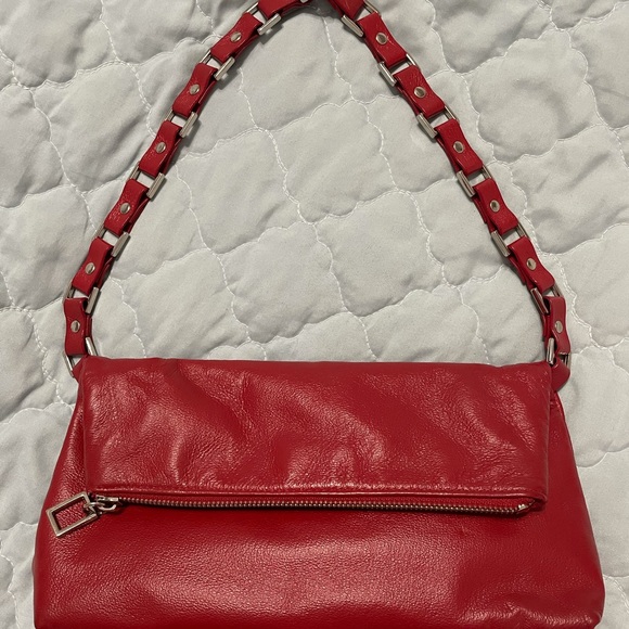 Maxima Red Foldover Clutch - Picture 3 of 9
